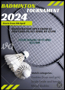 Register for the Badminton Tournament 