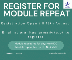 Register For Module Repeat