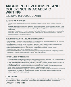 Argument Development and Coherence