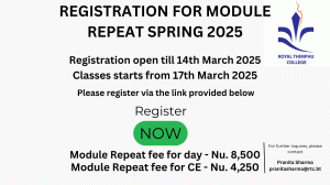 Registration For Module Repeat Spring 2025