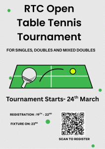 Open Table Tennis Tournament 2026 – Registration