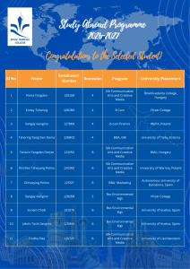 Congratulations to the Selected Students for Study Abroad Programme 2026-2027!