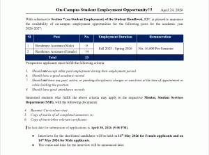 Apply for Resident Assistant Fall 2025 - Spring 2026