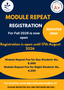 Module Repeat Registration Fall 2026