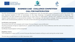 Business Case Challenge Competition