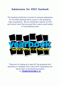 Submissions for 2023 Yearbook