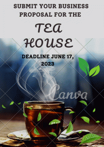 We are currently welcoming business proposal submissions for the tea house