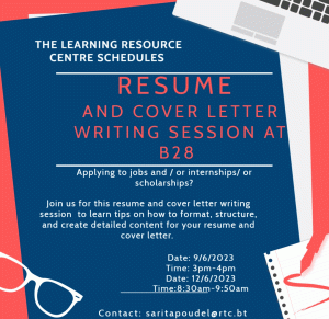 Resume and Cover Letter Writing Session