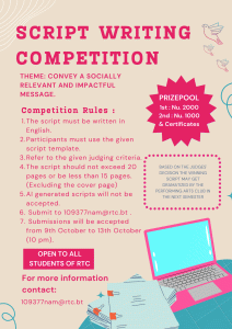 Script Writing Competition 