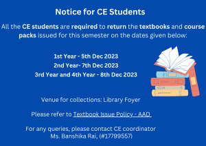 Notice for CE Students