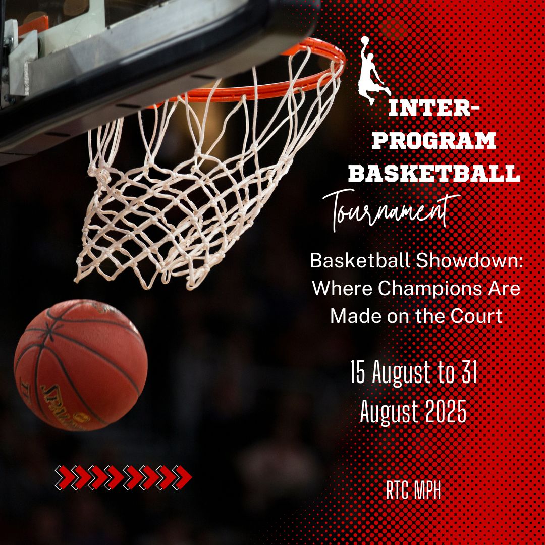 "The RTC Inter-Program Basketball Tournament is now in full swing! 🏀 Organized to warmly welcome our first-year students, this exciting event features first, second, third, and final-year students battling it out on the court. Come cheer for your teams and feel the campus spirit!"