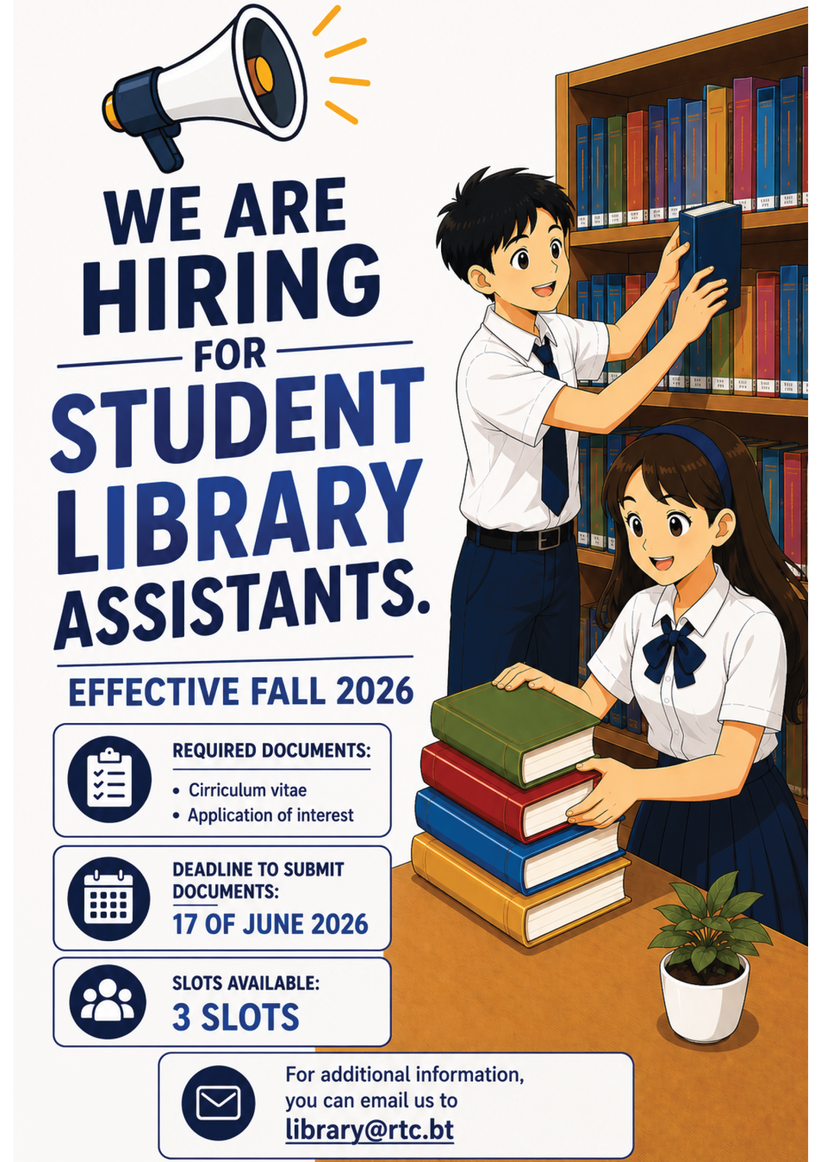 Vacancy Announcement Fall 2026