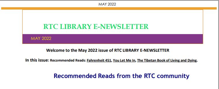 RTC Library e newsletter TEMPLATE March 2022