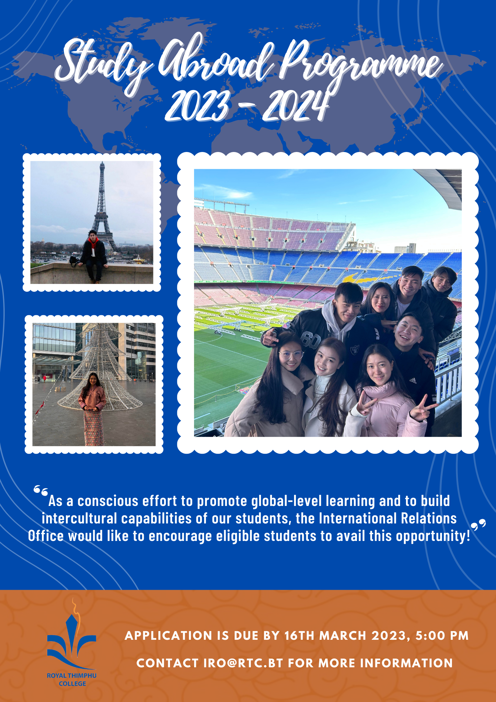 Study Abroad Programme 2023 2024 Poster