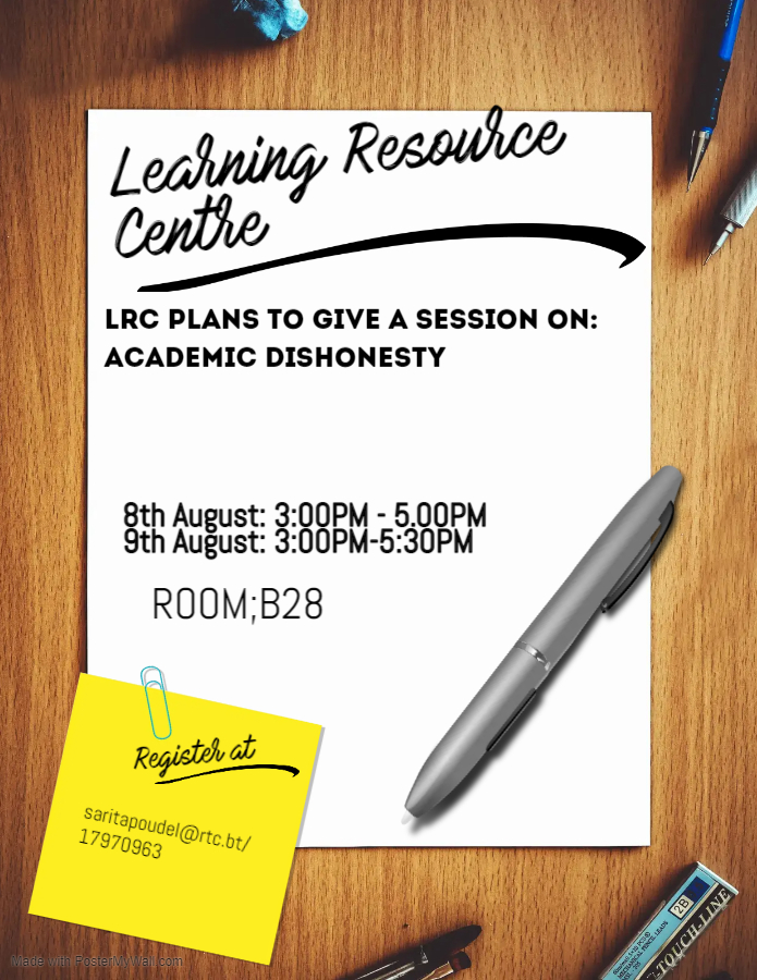 academic dishonesty flyer